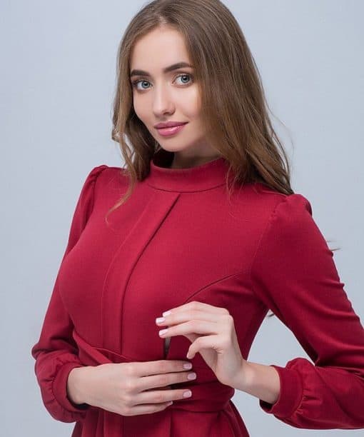 Бордовое платье для беременных и кормящих мам Rebecca Бордовое платье для беременных и кормящих мам Rebecca — изображение 4