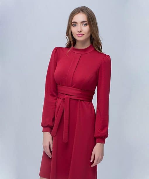 Бордовое платье для беременных и кормящих мам Rebecca Бордовое платье для беременных и кормящих мам Rebecca — изображение 7