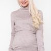 Серый костюм с юбкой для будущих и кормящих мам Trendy Костюмы 20