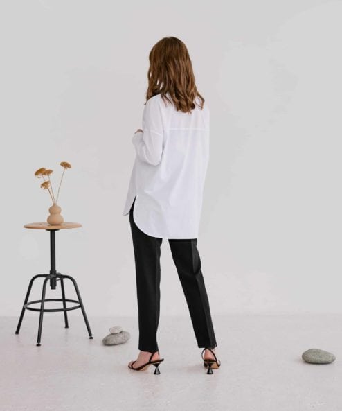 Черные базовые брюки для будущих и кормящих мам Eleganza — изображение 7