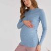 Черный лонгслив для беременных и кормящих мам Basic Весна 17