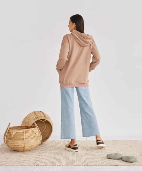 Кофейное худи для беременных и кормящих мам Kendal — изображение 5