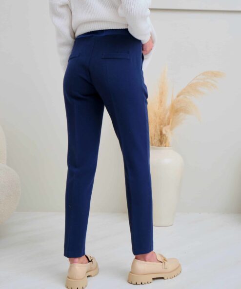 Синие базовые брюки для будущих и кормящих мам Eleganza — изображение 7