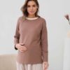Кофейное платье для будущих и кормящих мам Honey Кофейное платье для будущих и кормящих мам Honey Зима 17