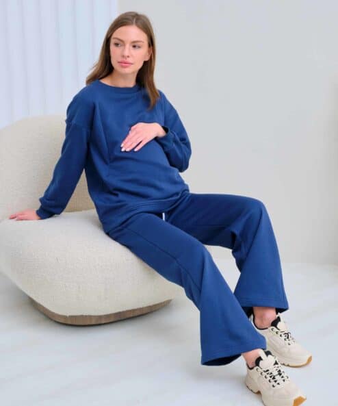 Синий свитшот для будущих и кормящих мам Flex — изображение 6