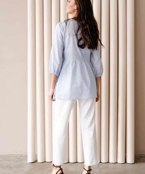 Белые льняные брюки для будущих мам Linen Белые льняные брюки для будущих мам Linen — изображение 8