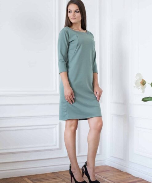 Фисташковое платье для беременных и кормящих Smart Dress Фисташковое платье для беременных и кормящих Smart Dress — изображение 2