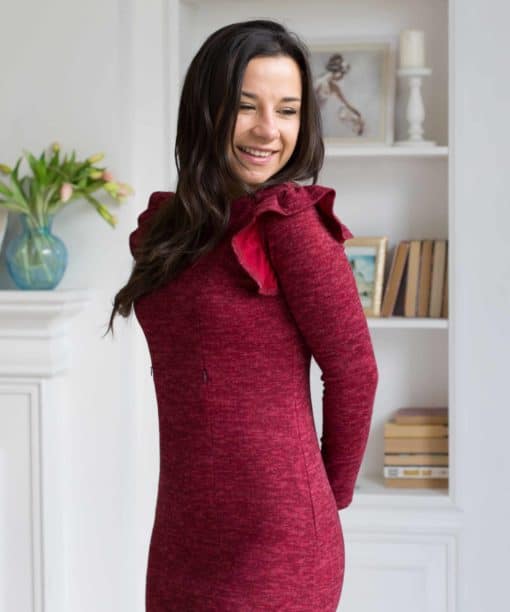 Вишневое платье для беременных и кормящих Charme — изображение 4