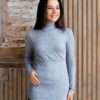 Серый костюм с юбкой для будущих и кормящих мам Trendy Костюмы 21