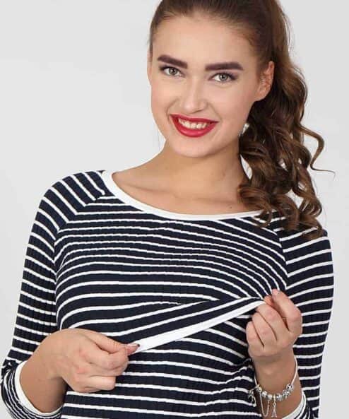 Синее платье для будущих и кормящим мам Loly — изображение 7