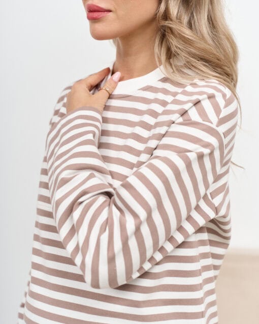 Кофейная тельняшка для будущих и кормящих мам Marina New — изображение 12