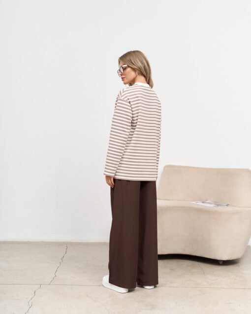 Кофейная тельняшка для будущих и кормящих мам Marina New — изображение 13