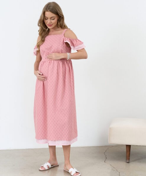 Коралловый сарафан для беременных и кормящих мам Violetta New