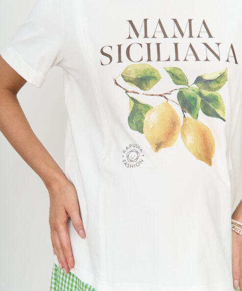 Молочная футболка для будущих и кормящих мам Mama Siciliana Молочная футболка для будущих и кормящих мам Mama Siciliana — изображение 4