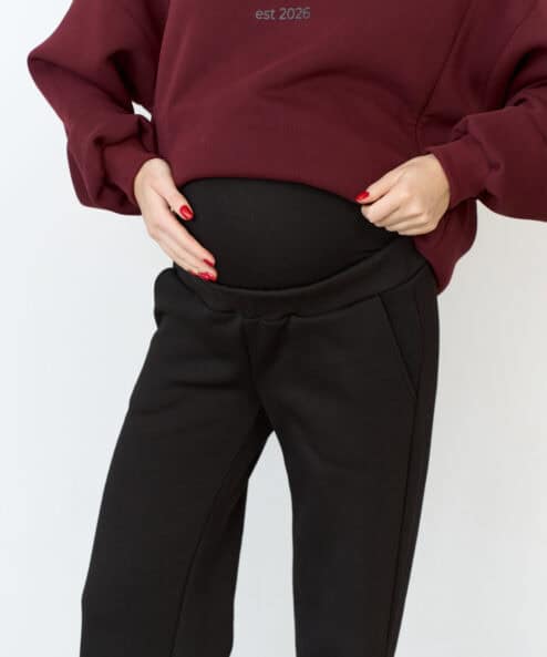 Alternative view of Черные теплые брюки для будущих мам Flex Warm