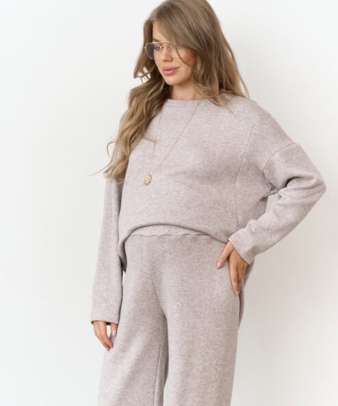 Alternative view of Кофейные теплые брюки для будущих и кормящих мам Trendy
