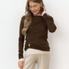 Шоколадный базовый тёплый лонгслив Klark Warm