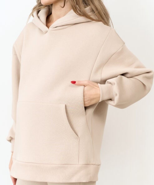 Alternative view of Теплое худи в цвете латте для будущих и кормящих мам Juna Warm