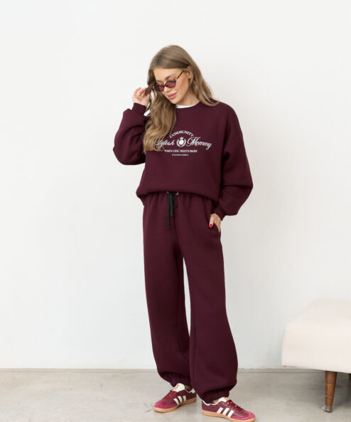 Сливовый теплый свитшот для будущих и кормящих мам Stylish Mommy Сливовый теплый свитшот для будущих и кормящих мам Stylish Mommy — изображение 9