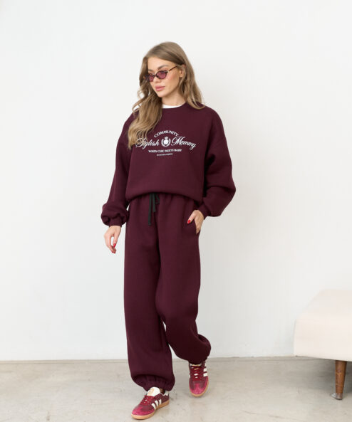 Сливовые теплые брюки для будущих и кормящих мам Trix Warm — изображение 7