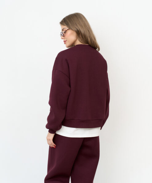 Сливовый теплый свитшот для будущих и кормящих мам Stylish Mommy Сливовый теплый свитшот для будущих и кормящих мам Stylish Mommy — изображение 13