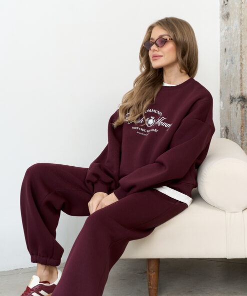 Сливовый теплый свитшот для будущих и кормящих мам Stylish Mommy Сливовый теплый свитшот для будущих и кормящих мам Stylish Mommy — изображение 4
