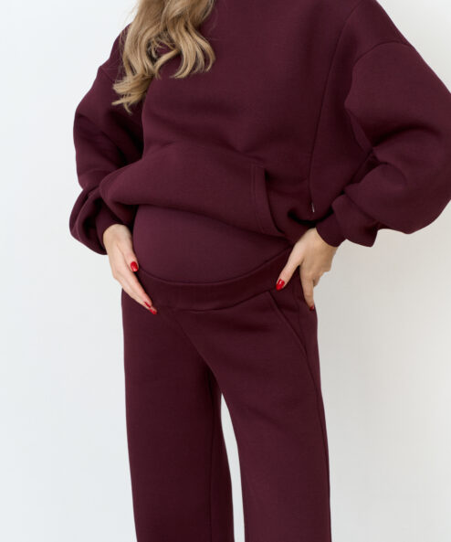 Alternative view of Сливовые теплые брюки для будущих мам Flex Warm