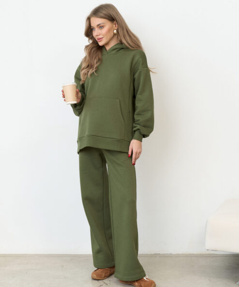 Теплые брюки в цвете хаки для будущих мам Flex Warm