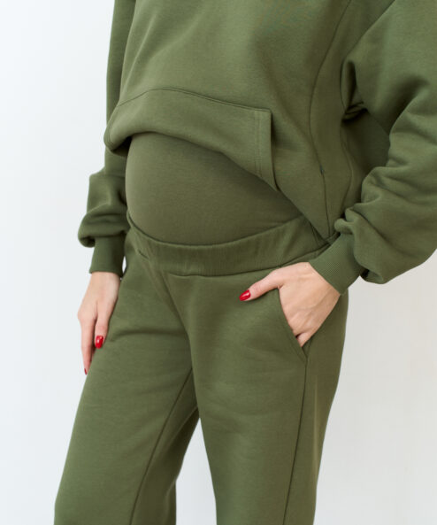 Alternative view of Теплые брюки в цвете хаки для будущих мам Flex Warm