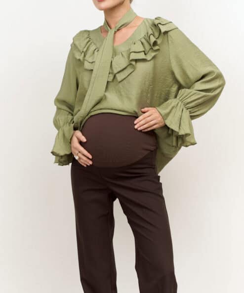 Alternative view of Шоколадные слим-брюки для будущих мам Street