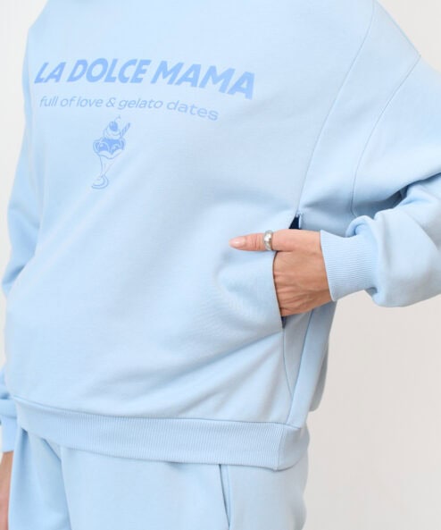 Alternative view of Светло-голубой свитшот для будущих и кормящих мам La dolce mama