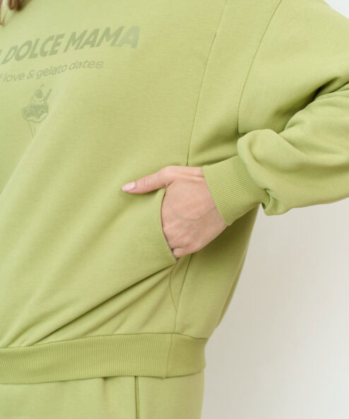 Alternative view of Оливковый свитшот для будущих и кормящих мам La dolce mama
