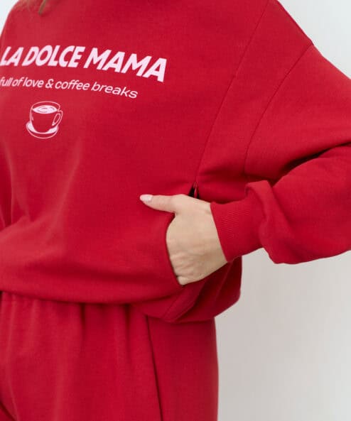 Alternative view of Красный свитшот для будущих и кормящих мам La dolce mama