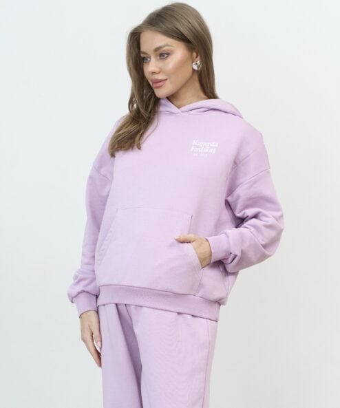 Лавандове худи для беременных и кормящих мам Kapusta Fashion