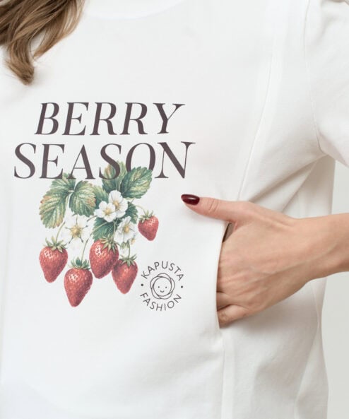 Alternative view of Молочная футболка для будущих и кормящих мам Berry Season
