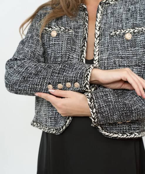 Alternative view of Черный твидовый жакет Josie